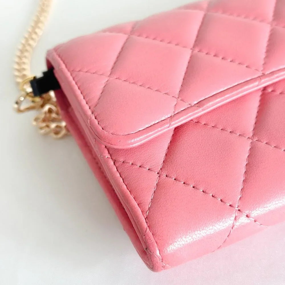 Chanel Classic Flap Wallet Pink Leather - Picture 6 of 16